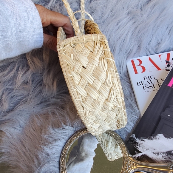 Iraca palm new summer round circle crossbody bag - Picture 4 of 7